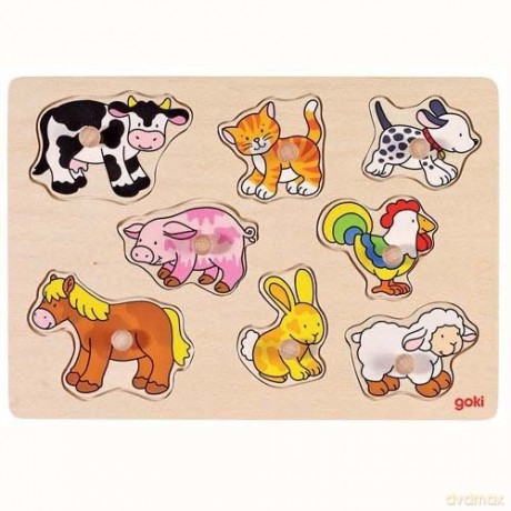 Układanka z uchwytami - zwierzęta wiejskie