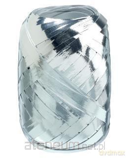 Wstążka kłębuszek 20 m metallic srebrna