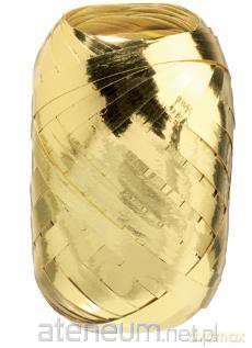 Wstążka kłębuszek 20 m metallic złota
