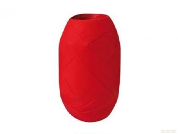 Wstążka kłębuszek 20 m/10 mm matowa czerwona