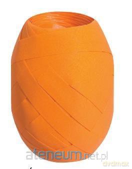 Wstążka kłębuszek 20 m/10 mm matowa pomarańczowa
