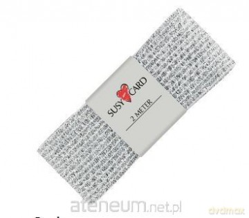 Wstążka ozdobna 2 m/40 mm srebrna