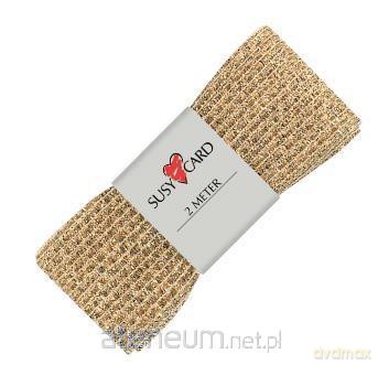 Wstążka ozdobna 2 m/40 mm złota