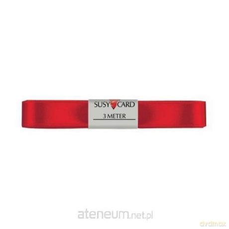Wstążka ozdobna 3m/15 mm czerwona