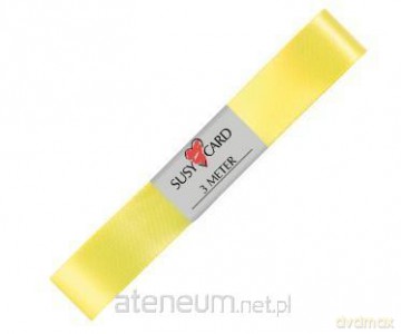 Wstążka ozdobna 3m/15 mm żółta