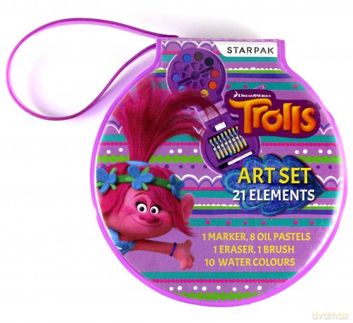 Zestaw artystyczny 21 elementów Trolls