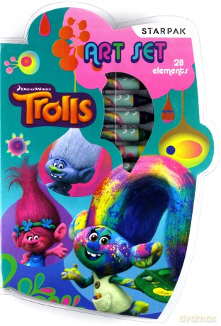 Zestaw artystyczny 28 elementów Trolls