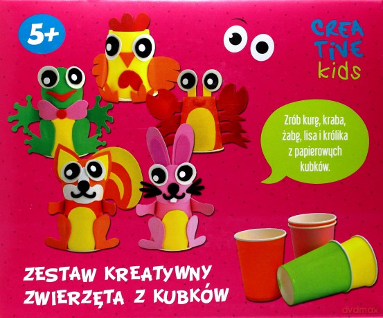 Zestaw kreatywny Zwierzęta z kubków