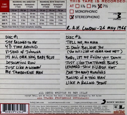 Bob Dylan: The Real Royal Albert Hall 1966 Concert [2CD]