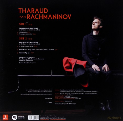 Alexandre Tharaud & Liverpool Philharmonic Orchestra: Rachmaninov: Piano Concerto No. 2, Vocalise, 2 Pieces For 6 Hands, Morceau De Fantaisie [Winyl]