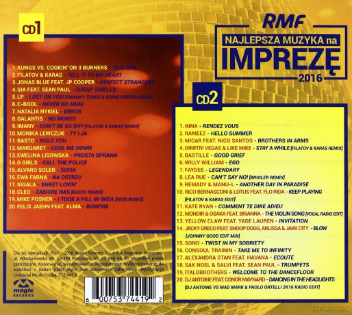 RMF FM Najlepsza Muzyka Na Imprezę 2016 [2CD]