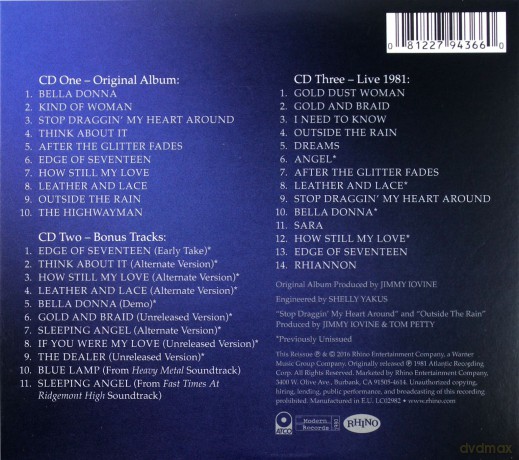 Stevie Nicks: Bella Donna (Deluxe Edition) [3CD]