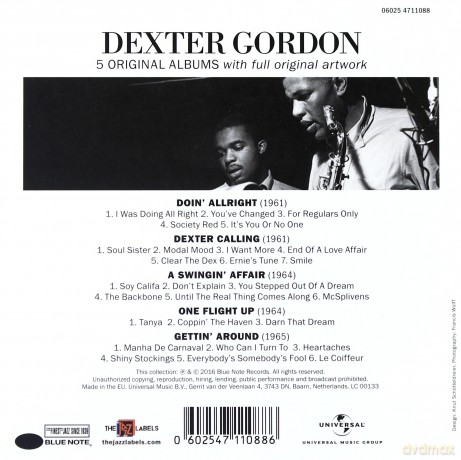 Dexter Gordon: 5 Original Albums [5CD]