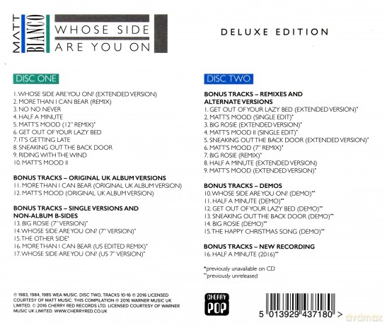 Matt Bianco: Whose Side Are You On (Deluxe Edition) [2CD]