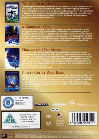 Classic Christmas 4 Film Collection: The Sound of Music / A Christmas Carol / Miracle on 34th Street & Chitty Chitty Bang Bang (Dźwięki muzyki / Opowieść wigilijna / Cud na 34. Ulicy / Nasz cudowny samochodzik) [4DVD]