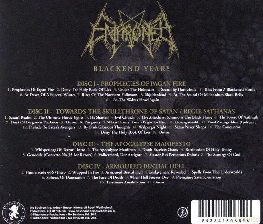 Enthroned: Blackend Years [4CD]