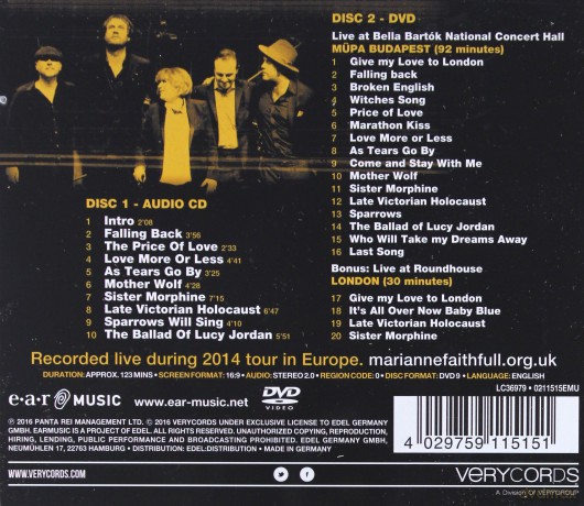 Marianne Faithfull: No Exit [CD]+[DVD]