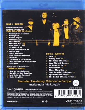 Marianne Faithfull: No Exit [Blu-Ray]+[CD]