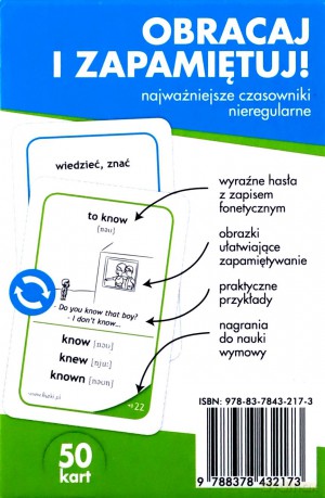 Czasowniki nieregularne. Angielski fiszki obrazkowe [KSIĄŻKA]