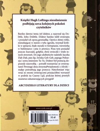 Doktor Dolittle i jego zwierzęta - Hugh Lofting [KSIĄŻKA]