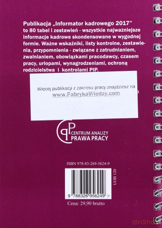 Informator kadrowego 2017 [KSIĄŻKA]