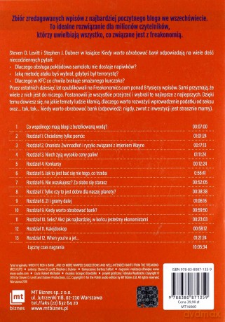 Kiedy warto obrabować bank oraz 131 innych zakręconych pomysłów i napadów pozytywnego bełkotu - Steven Levitt [AUDIOBOOK]