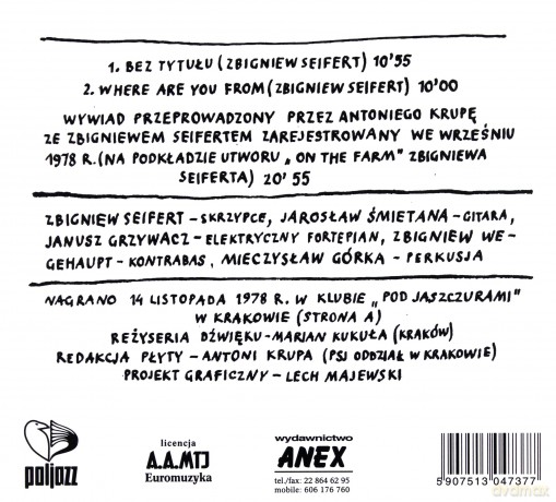 Zbigniew Seifert: Kilimanjaro (digipack) [CD]