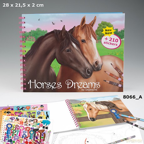 Kolorowanka z naklejkami horses dream