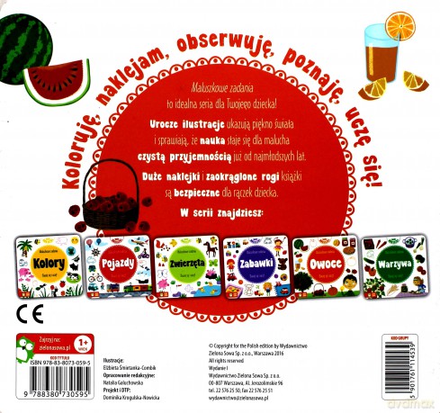 Owoce. Maluszkowe zadania bawię się i uczę + naklejki [KSIĄŻKA]