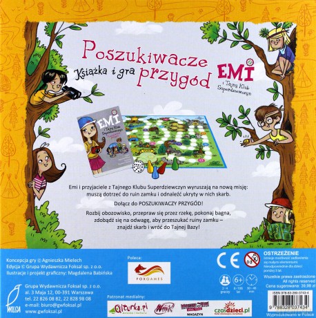 Poszukiwacze przygód. Książka i gra planszowa Emi i tajny klub superdziewczyn - Agnieszka Mielech [KSIĄŻKA]