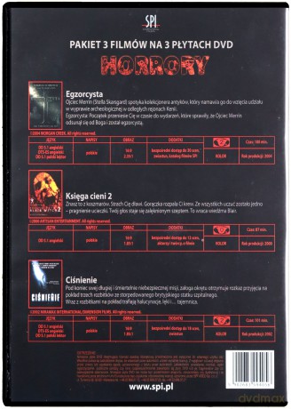 Egzorcysta - Początek / Ciśnienie / Blair Witch 2. Księga Cieni [3DVD]