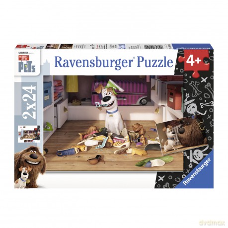 RAVENSBURGER 2x24 el. Sekretne życie zwierząt domowych [PUZZLE]