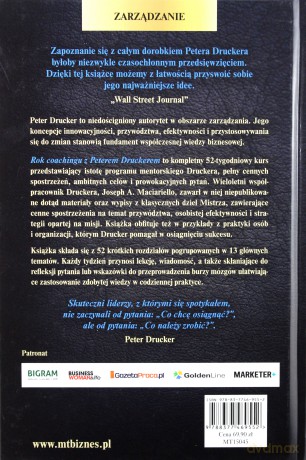 Rok coachingu z Peterem Druckerem. 52 lekcje skutecznego przywództwa - Joseph A. Maciariello [KSIĄŻKA]