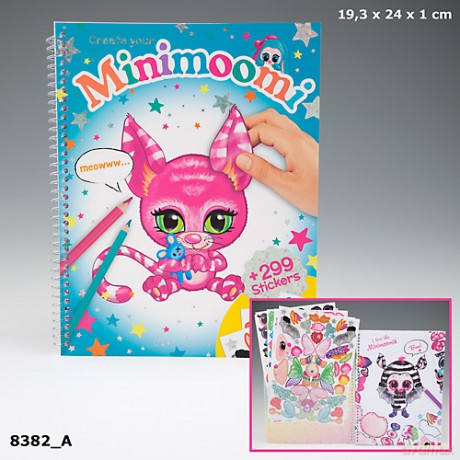 Szkicownik z naklejkami minimoomi