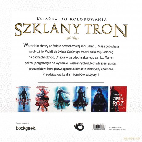 Szklany tron. Książka do kolorowania - Sarah J. Mass [KSIĄŻKA]