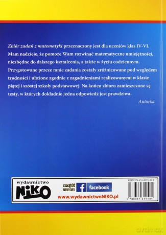 Zbiór zadań z matematyki dla uczniów klas IV-VI szkół podstawowych - Dorota Zarzycka [KSIĄŻKA]