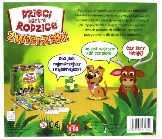 Zwierzaki dzieci kontra rodzice [GRA]