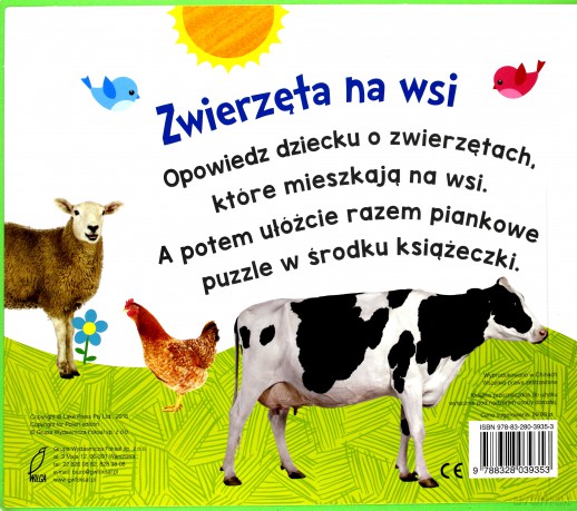 Zwierzęta na wsi puzzlowe pianki [KSIĄŻKA]