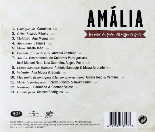 Amalia Rodrigues: Amalia-les Voix du Fado [CD]