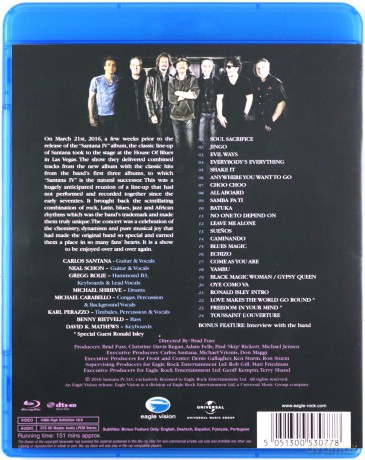 Santana: Santana IV - Live At The House Of Blues, Las Vegas [Blu-Ray]