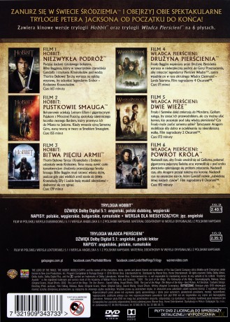 Śródziemie Kompletna Kolekcja 6 Filmów [6DVD]
