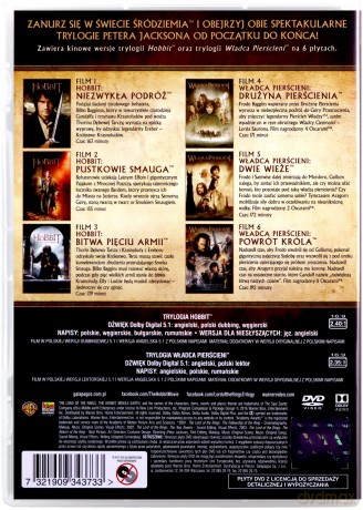 Śródziemie Kompletna Kolekcja 6 Filmów [6DVD]