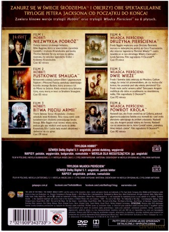 Śródziemie Kompletna Kolekcja 6 Filmów [6DVD]