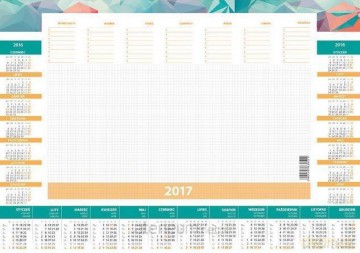 Kalendarz 2017 Biurkowy Biuwar mały kolorowy [KALENDARZ]