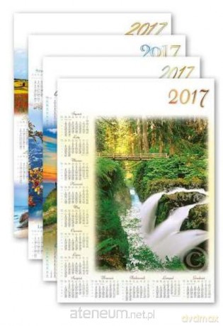 Kalendarz 2017 Jednoplanszowy zestaw MIX 1 (16 szt) [KALENDARZ]