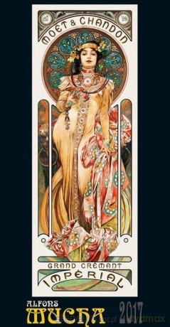 Kalendarz 2017 Wieloplanszowy Alfons Mucha [KALENDARZ]