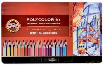 Kredki Polycolor 36 kolorów opakowanie metalowe