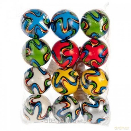 Piłka miękka 8 cm mix 12 szt