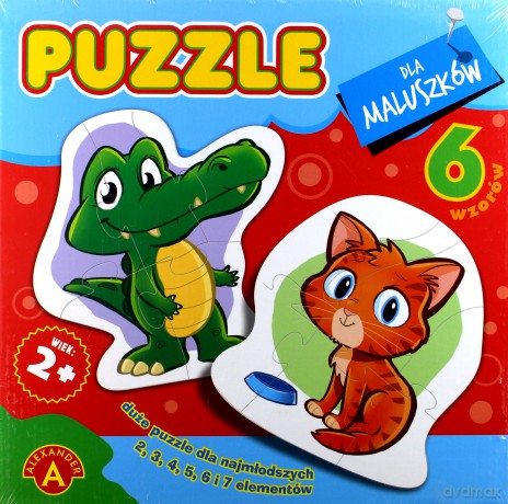 Puzzle dla maluszków - krokodyl [PUZZLE]