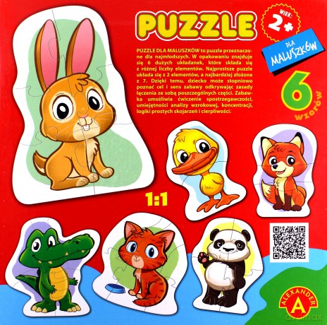 Puzzle dla maluszków - krokodyl [PUZZLE]